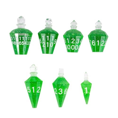 7PCS Potion DND Dice Set,Transparent Sharp Edge Die Set D&D RPG Polyhedral Dice,for Dungeons and Dragons TTRPG Games Roleplaying Games.(Light Green) - color: Light Green