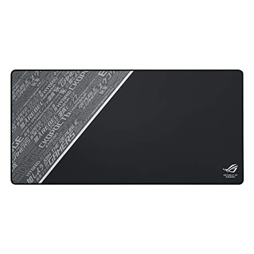 ASUS ROG Sheath BLK Gaming Mouse Pad – 35.4” x 17.3", Extra-Large Surface, Ultra-Smooth for Precise Mouse Control, Anti-Fray Stitched Edges, Non-Slip Base - Black/Gray - color: Black/Gray, size: 35.4L x 17.3W inches