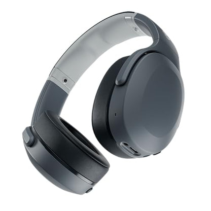 Skullcandy Crusher Evo Wireless Bluetooth Headphones with Multi-Sensory Bass, Noise Isolating Over-Ear Fit, Up to 40 Hours Battery, Microphone for iPhone Android - Chill Grey - color: Chill Grey