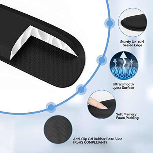 TECKNET Keyboard Wrist Rest and Mouse Pad Set with Wrist Support | Memory Foam Ergonomic Mousepad Rests for Pain Relief, Wrist Rest for Computer Keyboard for Office & Home