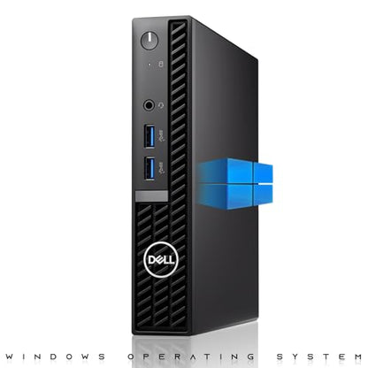 Dell Optiplex Tiny Mini Desktop PC, Intel Core i5, 16GB RAM, 512GB SSD with Dual 27 inch Curved Monitor, AI Enabled RGB Keyboard Mouse, RGB Soundbar and Webcam Windows 11 Pro (Renewed)