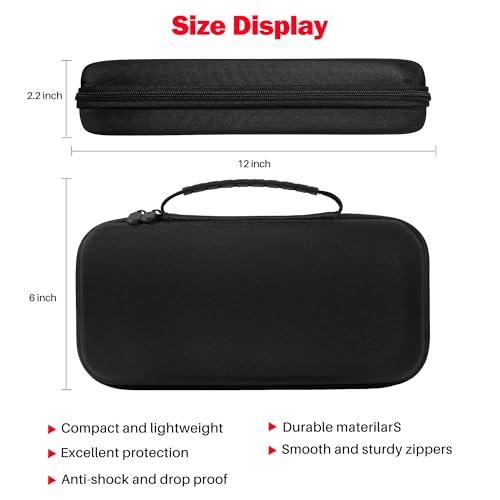 NTMYEVE Carrying Case for Nintendo Switch 2, Protective Hard Shell Portable Travel Carry Case Pouch holds 10 Cartridges with Pockets for Switch 2 Accessories and Games, Black