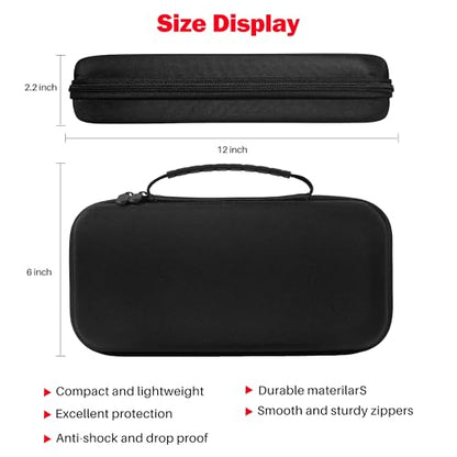 NTMYEVE Carrying Case for Nintendo Switch 2, Protective Hard Shell Portable Travel Carry Case Pouch holds 10 Cartridges with Pockets for Switch 2 Accessories and Games, Black