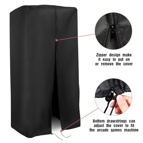 4FT Arcade Machine Cover for Arcade1up Short Game Machine Without Riser | 20x24x46,Waterproof Dustproof Heavy Duty Oxford Fabric,4 Feet Tall Compact Design Vedio Game Machine Accessory - size: Arcade-4FT-20"L x 24"W x 46"H