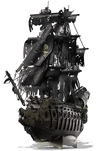 Piececool Metal 3D Puzzles for Adults, Flying Dutchman Pirate Ship Model Kits, 3D Watercraft Model Building Kit, DIY Craft Kits Difficult 3D Puzzles for Family Time, Great Christmas Birthday Gifts - color: Flying Dutchman