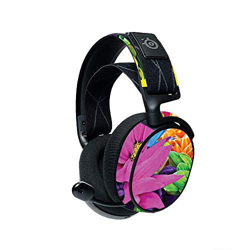 MightySkins Compatible with Steelseries Arctis 7 Gaming Headset (2019) - Colorful Flowers | Protective, Durable, and Unique Vinyl Decal| Easy to Apply, Remove, and Change Styles | Made in The USA - color: Colorful Flowers