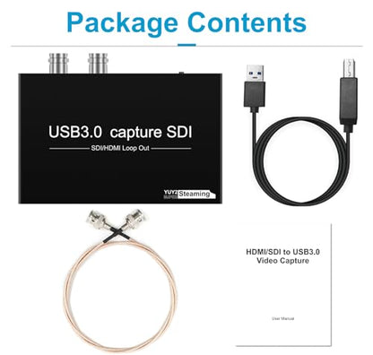 HDMI SDI to USB Capture Card USB3.0 1080P60fps SDI to HDMI Converter SDI Out&Audio Mixing,SDI2HDMI,SDI Game Video Capture Card