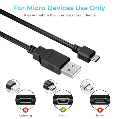 2 Pack PS4 Controller Charger, 5.9ft Replacement Micro USB Charging Cable for PS4 Slim/Pro, Xbox One S/X Controller