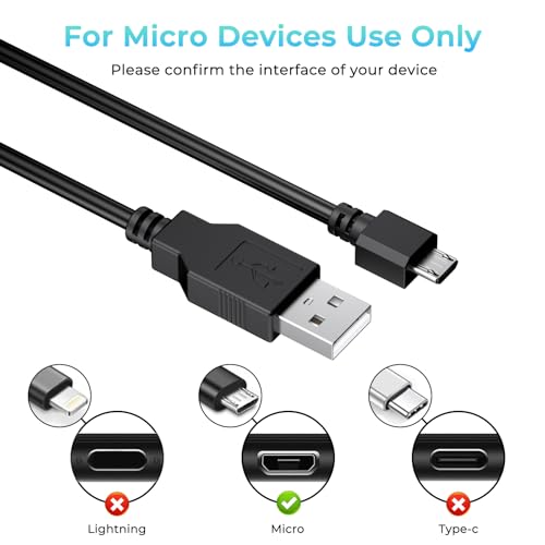 Tobfit PS4 Controller Charging Cable 6FT (2-Pack),Fast Charging & Data Sync Compatible with PS4/PS4 Pro/PS4 Slim, X Box One Controller