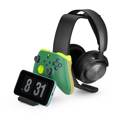 BRAINWAVZ Desktop Game Controller & Headphone Stand Hanger - Stylish, Minimalist Wave Design for PS5, Xbox, Switch, PC & Retro Gamepads (UGDS14) - color: Green