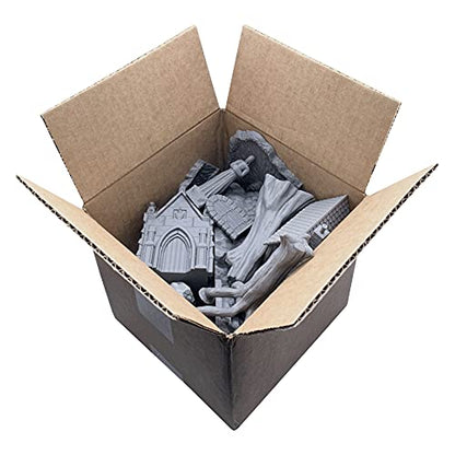 EnderToys Terrain Value Box - DND Terrain - 28mm Scenery - 7x7x7 Inch Box - Random Assortment