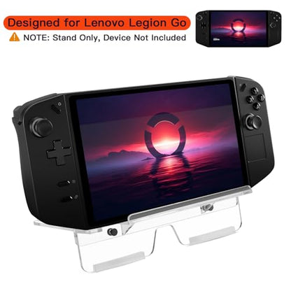Acrylic Stand Base Compatible with Lenovo Legion GO Console | Anti-Slip Holder Desktop Playstand for 2023 Legion GO Gaming Handheld PC, Easy Charging Design, Clear Stand Only