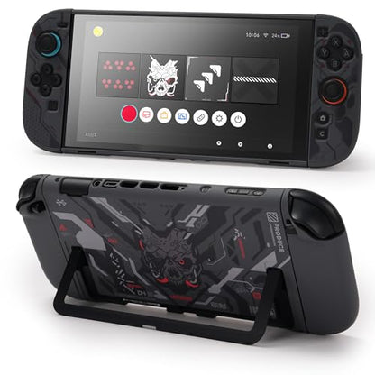 Geekshare PC Slim Protective Case Compatible with NS2, Detachable Shell with Shock-Absorption and Anti-Scratch Hard Cover - Black Cyber Mecha - color: Black Cyber Mecha