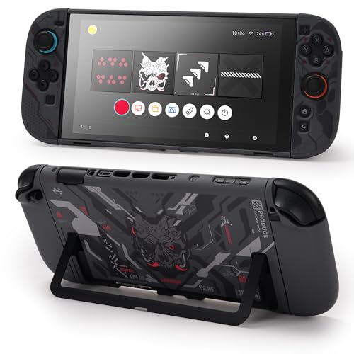 Geekshare PC Slim Protective Case Compatible with NS2, Detachable Shell with Shock-Absorption and Anti-Scratch Hard Cover - Black Cyber Mecha - color: Black Cyber Mecha