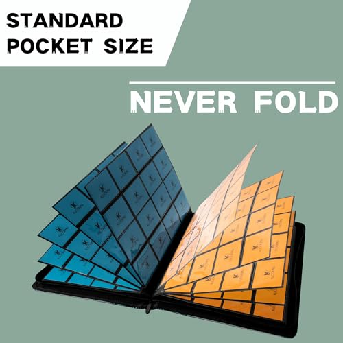 1000+ Pockets Trading Card Binder, 16-Pocket Card Ablum Compatible with MTG,Sports Cards & Other Standard Size Trading Cards (Light Green) - color: Light Green