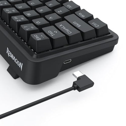 Redragon K722 60% Wired Gasket RGB Gaming Keyboard, 61 Keys Hot-Swap Compact Mechanical Keyboard w/Free-Mod Socket, 3-Layer Noise Dampening, Quiet Custom Linear Switch