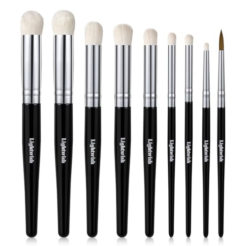 Dry Brush Miniature Painting 9Pcs, Dry Brush Set Miniature Paint Brushes for Models Miniature Painting Watercolor Acrylic Oil Paint Gouache DIY Craft - style: 8Pcs