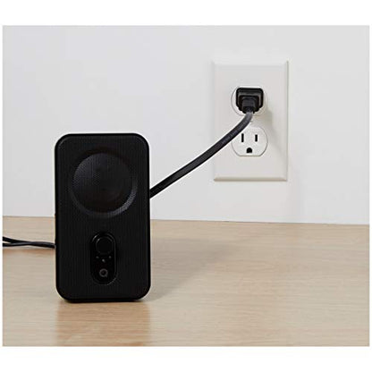 Amazon Basics AC-Powered Computer Speakers for Desktop or Laptop PC with Volume Control, Headphone Jack, Black (US Version) - size: 1-Pack, style: AC