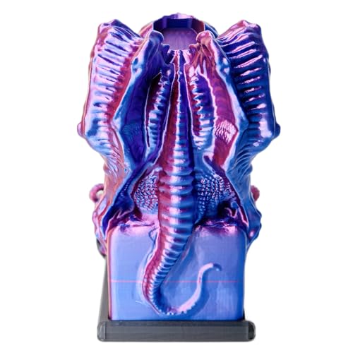 3D BEST-Q Cthulhu DND D&D Dice Tower，3D Printed Compatible with Dungeons and Dragons, 28mm Miniature Wargaming, Tabletop RPGs, Wargame Scenery, Endless Deep Sea Series (Purple&Blue) - color: Purple&blue