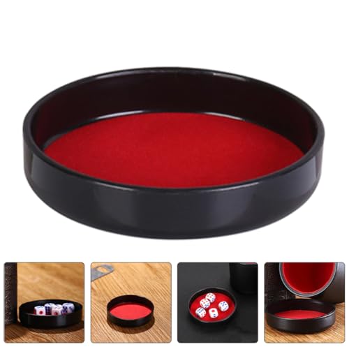 Yardwe Felt Lined Dice Cup Lid Set for Game Night 5-Piece Shaker Base Sturdy and Easy-to-Use Accessories for and Party Games