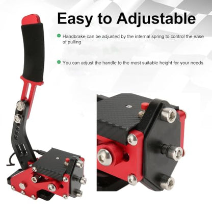 Yunseity 64 Bit USB Handbrake, Progressive Sim Racing Game Handbrake for ONE, for Series S X, PC, 95% Metal, Easy Install (Red) - color: Red