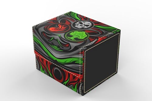 Vault- TCG/MTG 100+ Card Color Combo Deck Box (Black/Red/Green) - color: Black/Red/Green