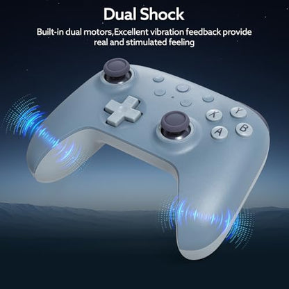 8Bitdo Ultimate 2C Wireless Controller (Blueberry) - 1000Hz Polling | For Windows PC & Android, Hall Effect Joysticks & Triggers, Remappable L4/R4 Bumpers, Special Edition Colors - color: Special Edition-Blueberry