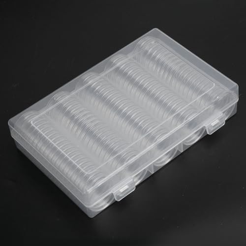 Storage Box 100pcs Clear Containers with EVA Foam Pads Durable Material Organizer Case for Collection Supplies