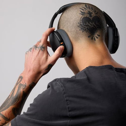 Skullcandy Crusher Evo Wireless Bluetooth Headphones with Multi-Sensory Bass, Noise Isolating Over-Ear Fit, Up to 40 Hours Battery, Microphone for iPhone Android - Asphalt - color: Asphalt