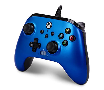 PowerA Enhanced Wired Controller for Xbox Series X|S - Sapphire Fade, gamepad, wired video game controller, gaming controller, Xbox Series X|S, Officially Licensed for Xbox - color: Sapphire Fade