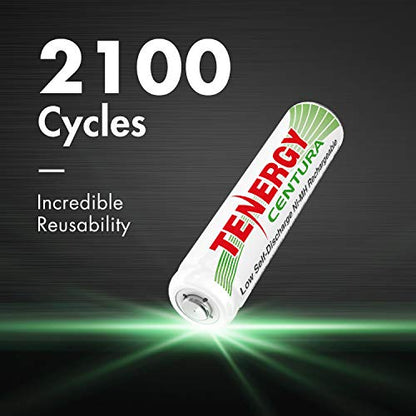 Tenergy 12 Pack Centura AAA and TN160 Charger, Low Self-Discharge AAA 1.2V 800mAh NiMH Rechargeable Batteries for Remote Controllers, Toys, and More - size: Charger + 12 Pack Centura AAA