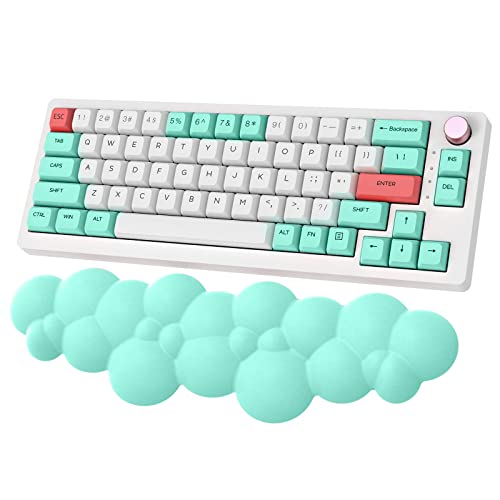 MANBASNAKE Keyboard Wrist Rest,Memory Foam Wrist Pad Smooth Fiber Hand Rest for TKL Keyboard,Ergonomic Nonslip Comfortable Cushion Set,Typing Pain Relief,Support for Office,PC Gaming,Laptop,Mac(Green) - color: Keyboard Wrist Rest-green