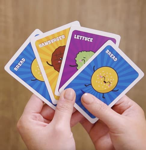 Slapburger Card Game - Fast-Paced Kids and Family Games for Ages 4 and Up - Fun Card Game for Birthdays, Classroom, Camping, Game Night & Friends - Easy to Play, 2 to 6 Players, 15 Minutes Playtime