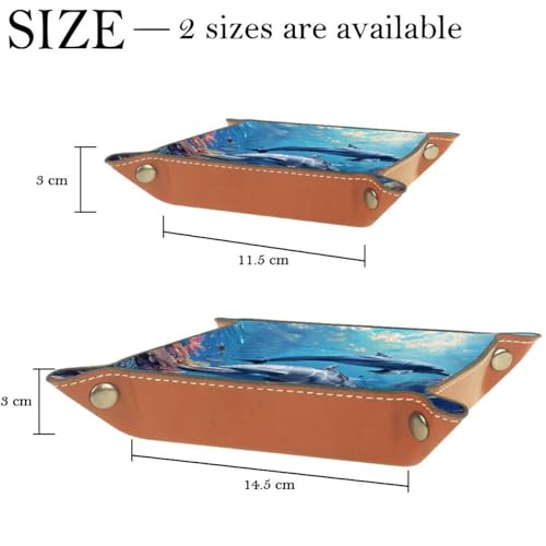 Ocean Dolphins Dice Tray Dice Rolling Tray Folding Dice Holder for Dice Games, Like RPG, DND and Other Table Games - color: Multi 3