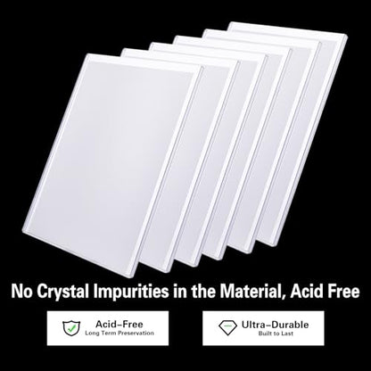 10ct Silver-Age Comic Book Toploaders - Crystal Clear Comic Book Top loaders, Premium PVC Comic Book Topload, Hard Plastic Comic Book Holders, Protection for Display, Storage, Collection - size: 10ct Silver Comic Book Toploader