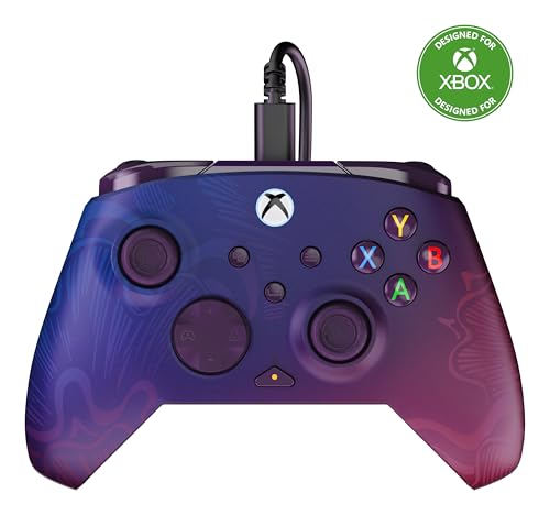 Turtle Beach Rematch Advanced Wired Gaming Controller for Xbox & PC | Xbox Series X|S, Xbox One, PC, 2 Remappable Buttons, Hall-Effect Triggers, Audio Controls, Mic Mute, Ergonomic, Purple Fade - color: Purple Fade