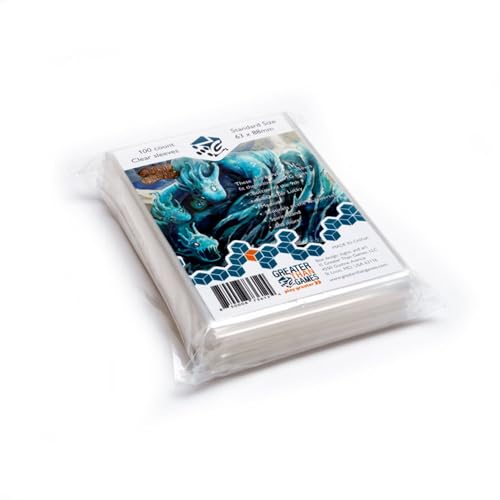 Greater Than Games | Standard Size Card Sleeves | 68x88 mm | Acid Free & PVC Free | Card Game Protective Accessory | Includes 100 Sleeves - style: Standard (63x88)