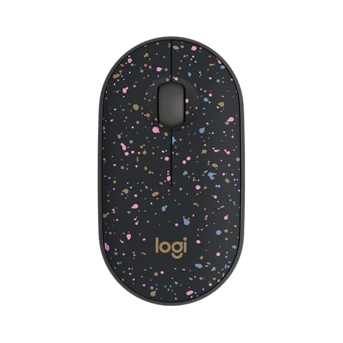 Logitech M340 Compact Ambidextrous Silent Wireless Mouse - Speckles | Silent clicks, with 2.4 GHz USB-A Nano Receiver, 3 non-customizable buttons, 18-months battery, Windows Mac Chrome compatible - color: Speckles