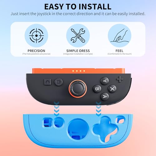 GLDRAM Soft Case for Nintendo Switch 2 Joycon (Red-Blue) - color: Red-Blue