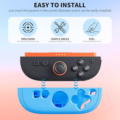 GLDRAM Soft Case for Nintendo Switch 2 Joycon (Red-Blue) - color: Red-Blue