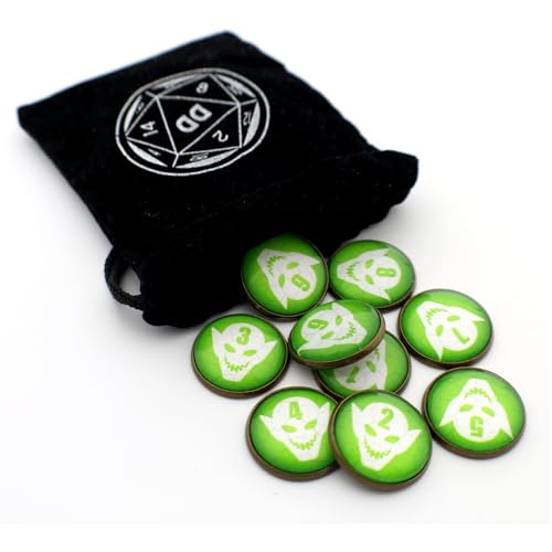 D&D Numbered Monster Token Markers for Dungeons and Dragons (Goblin) - style: Goblin