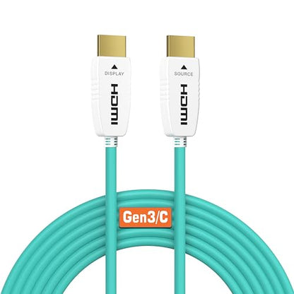 8K Fiber Optic HDMI 2.1 Cable, 48Gbps, 8K60, 4K120, HDR, eARC, 10FT | Fiber Optic Technology Reduces EMI and Signal Loss vs Copper Cables for Stable 4K@120Hz Gaming and Long-Distance 8K Video - color: A-8K Fiber Gen3/C, size: 10FT