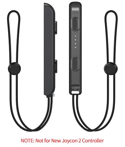 MOSAHOLL Wrist Strap for Switch Controller – 2 Pack Lanyard Replacement Parts Accessories for Joycon Controller - color: Black