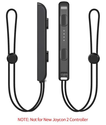 MOSAHOLL Wrist Strap for Switch Controller – 2 Pack Lanyard Replacement Parts Accessories for Joycon Controller - color: Black