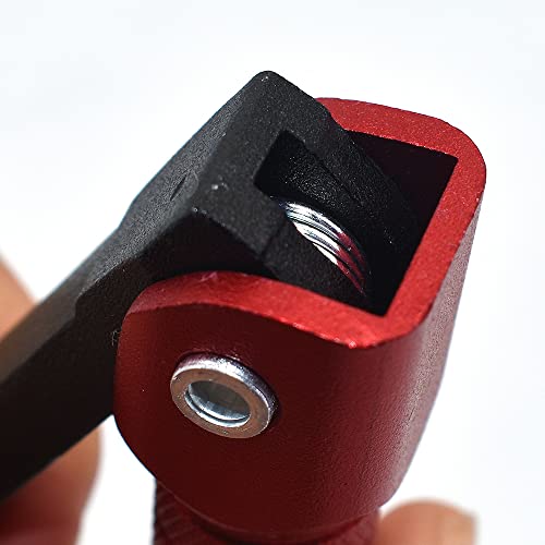 CNC Aluminum Folding Gear Shift Lever, Foldable Gear Shift Lever Fit for 50cc 110cc 250cc Dirt Pit Monkey Bike Motorcycle ATV Quad Accessories Parts (Black&Red) - color: Black&Red