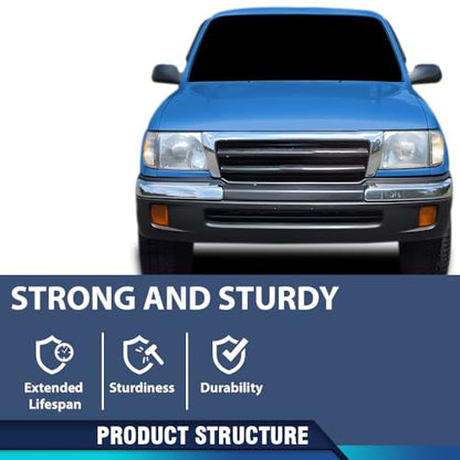 PIT66 Hood Insulation Pad Compatible with Toyota Tacoma 1995-2000 - style: 1995-2000 Toyota Tacoma