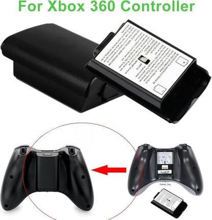 2피스 블랙 AA 배터리 플라스틱 하드 백 커버 케이스 프로텍터 360 컨트롤러 플라스틱용
