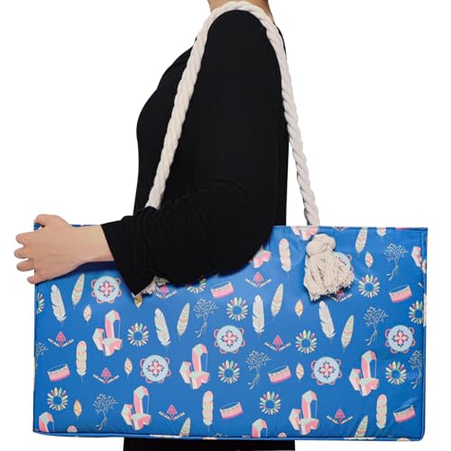 TIASUSAN American Mahjong Tiles Set, 166 White Tiles, Blue Printed Bag with Entire Accessories, 4 All-in-One Rack/Pushers, Mahjong Game Set - color: Blue 02