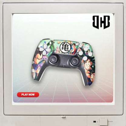 D. B. Z. FAM Custom PS-5 Controller Wireless compatible with Play-Station 5 Console by BCB Controllers | Proudly Customized in USA with Permanent HYDRO-DIP Printing (NOT JUST A SKIN) (MODDED) - color: D. B. Z. Famm, size: Modded - Front Print Only