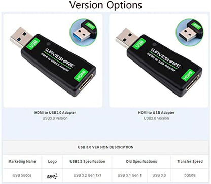 HDMI Video Capture Card, HDMI to USB Converter Adapter, Driver-Free,4K Input HD1080P USB2.0 (1920 * 1080@30Hz) Output for Gaming/Live Streaming/Cameras, Support Windows, Linux, Android - color: HDMI to USB2.0